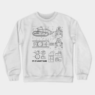 FT-17 Light Tank - WW1 Blueprint Crewneck Sweatshirt